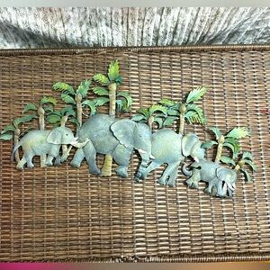 Metal elephant wall decor, 27.5 “